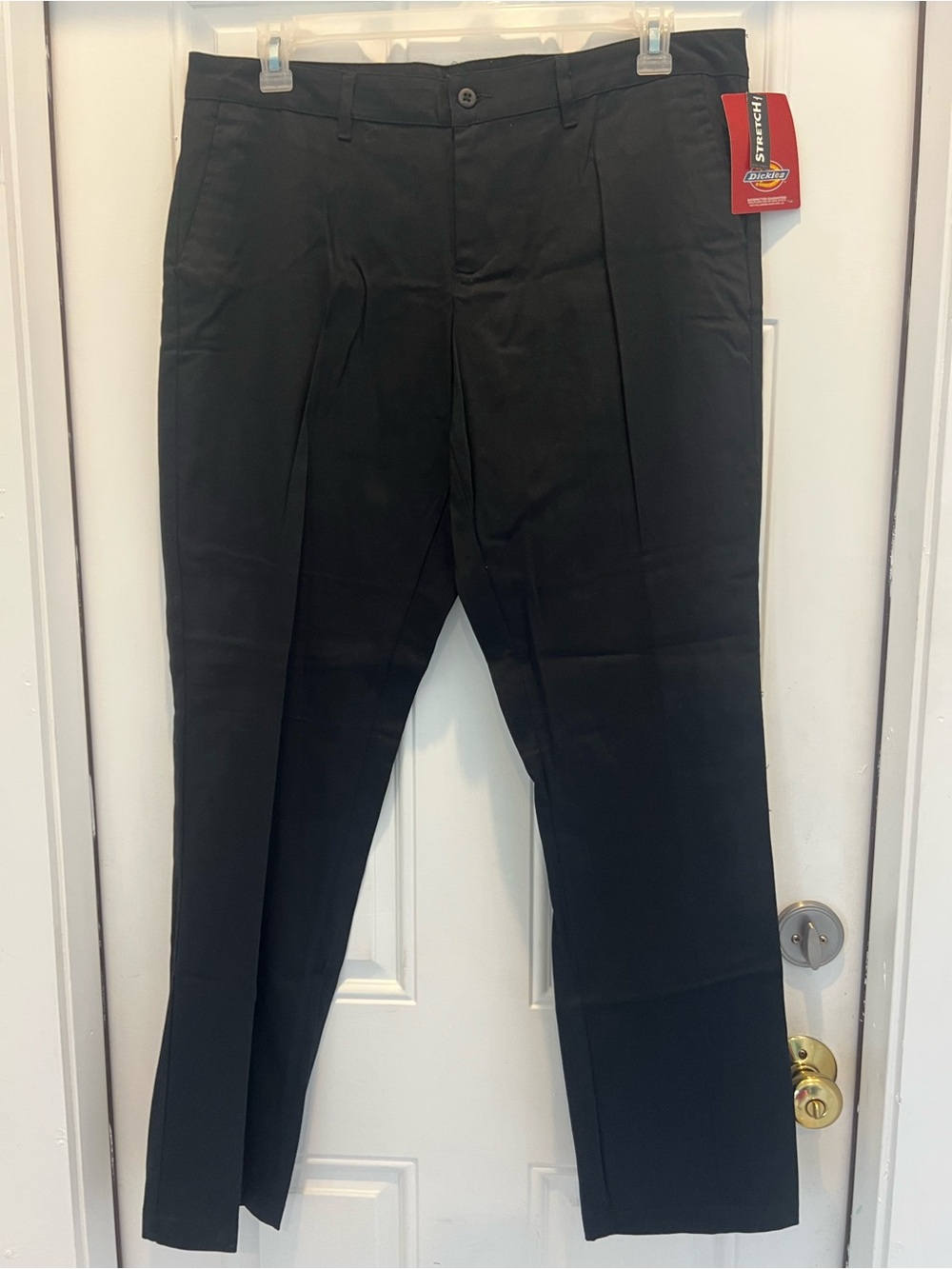 NWT Dickies Girls BlackPants Mid-rise Stretch Straight Leg Size 17 # 935
